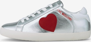Love Moschino Sneakers in Silver: front