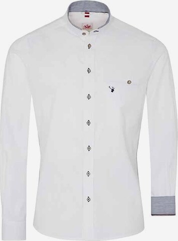 SPIETH & WENSKY Traditional Button Up Shirt in White: front
