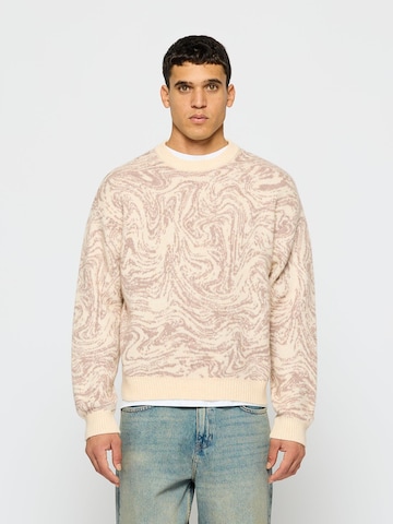Burocs Pullover 'Knit Swirl'‌‌‌‌‌‌‌‌ in Beige
