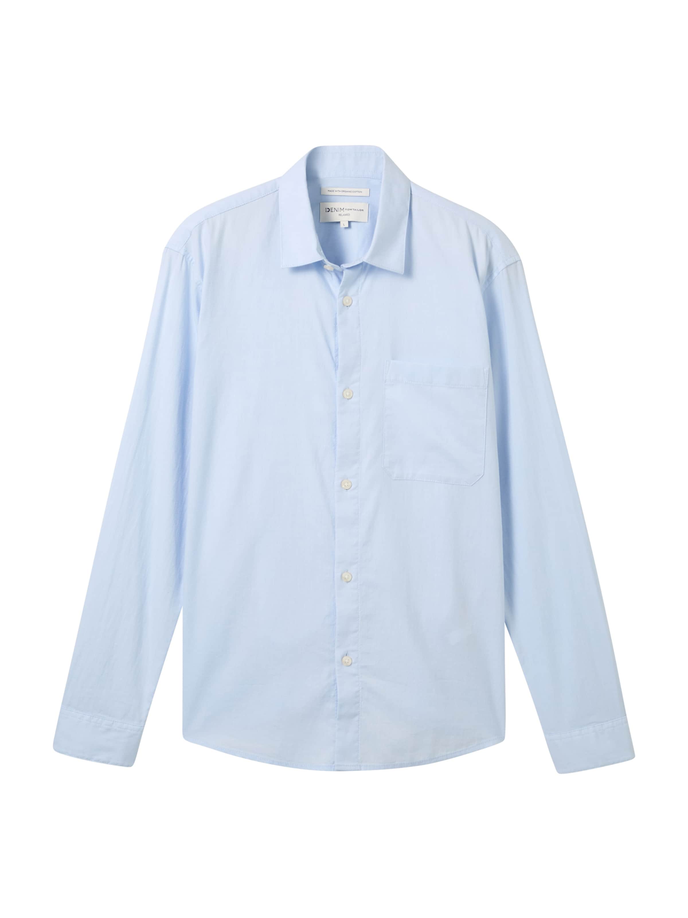 TOM TAILOR DENIM Klasický střih Košile – modrá: přední strana