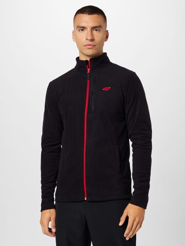 4F Athletic fleece jacket in Black: front