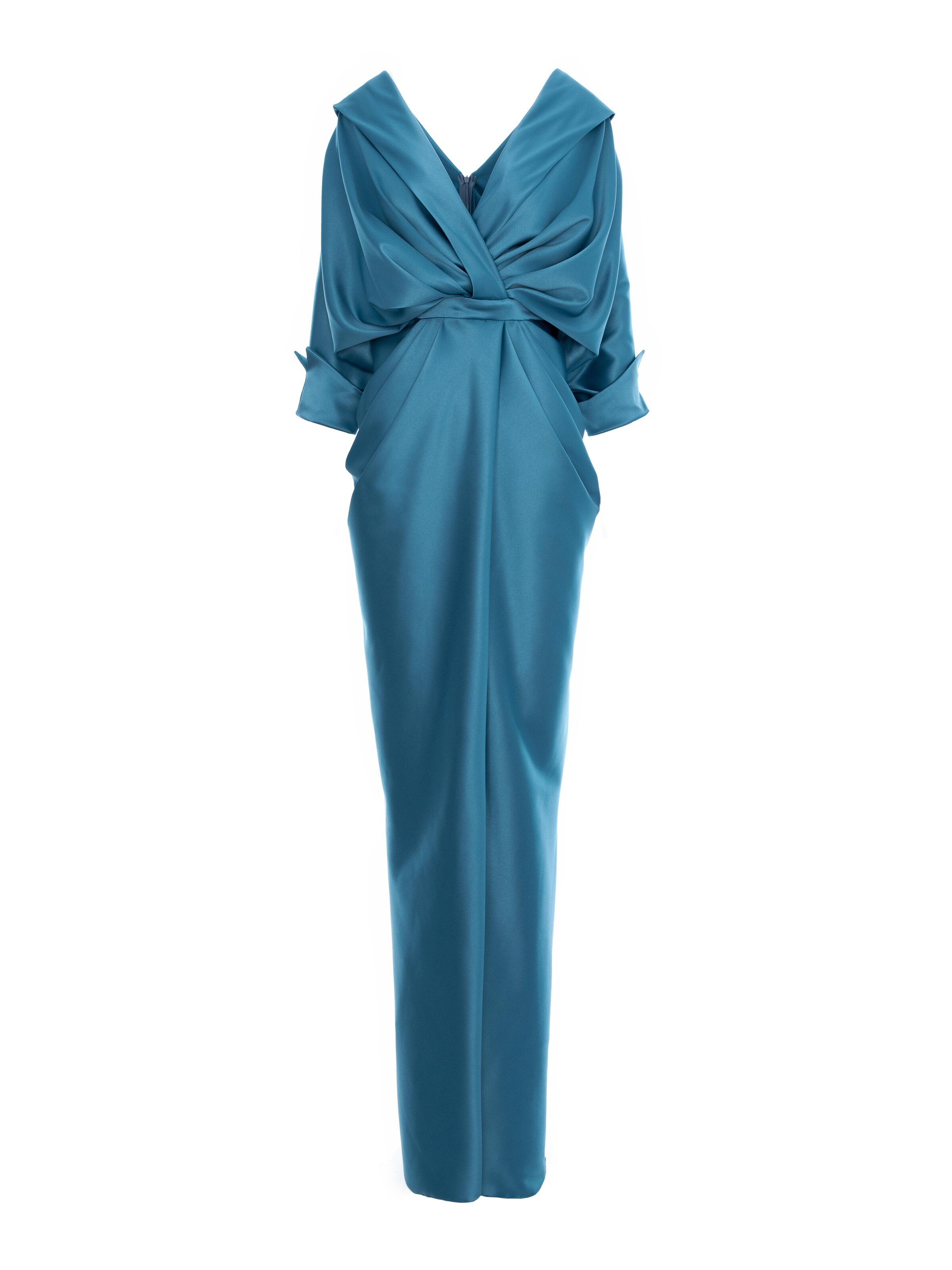 acob a porter Avondjurk in Blauw: voorkant