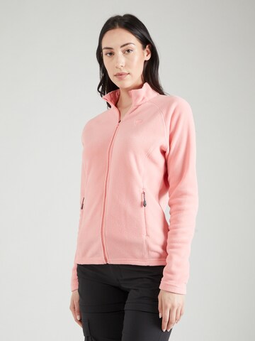 ZIENER Athletic Zip-Up Hoodie 'JORDIE' in Pink: front