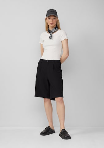 Loosefit Pantalon à pince QS en noir