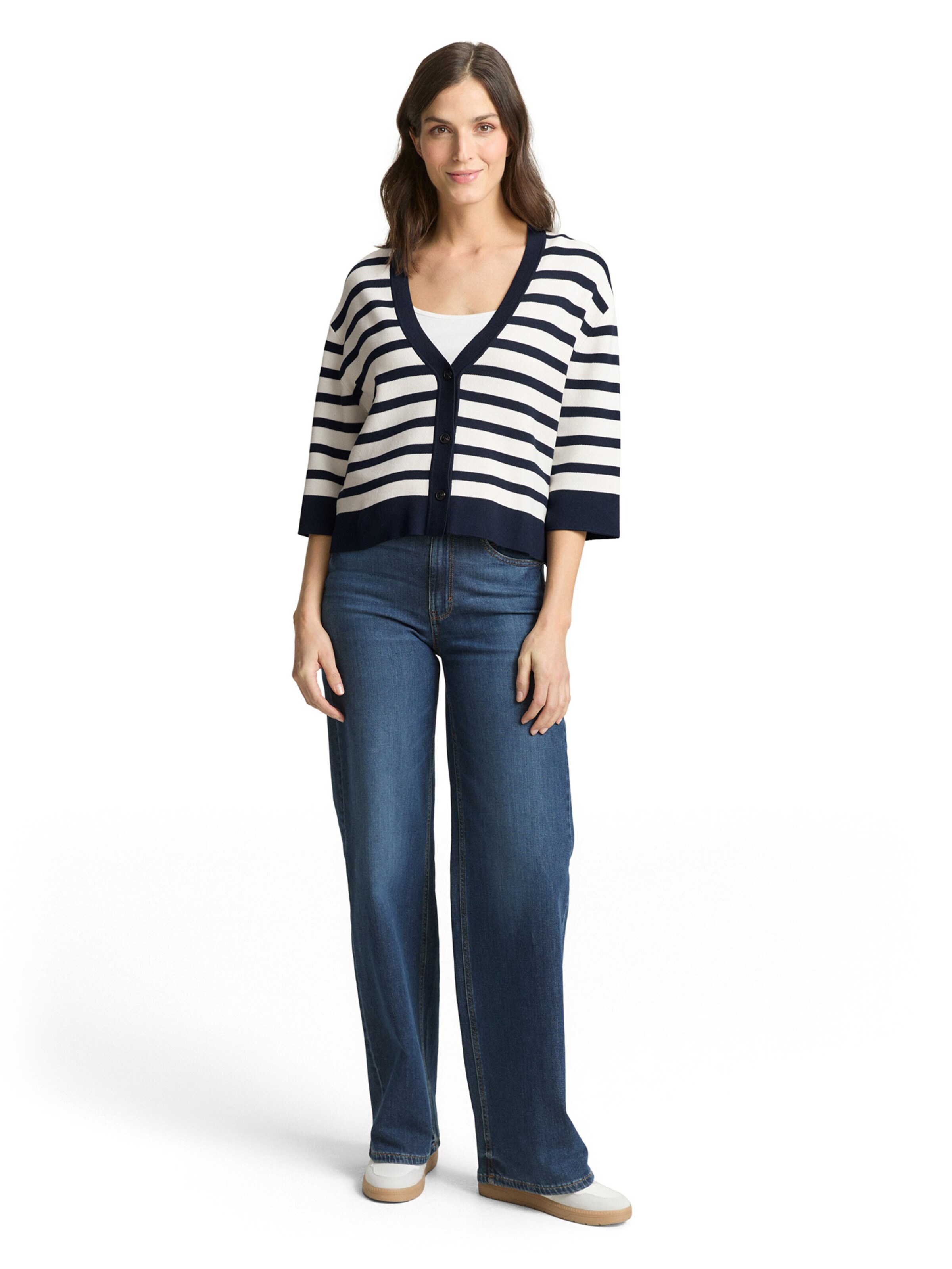 TOM TAILOR Strickjacke in Blau