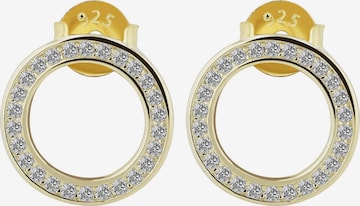 Akzent Ohrringe '"Florence" aus 925 Sterlingsilber, rhodiniert, langlebig' in Gold: Vorderseite