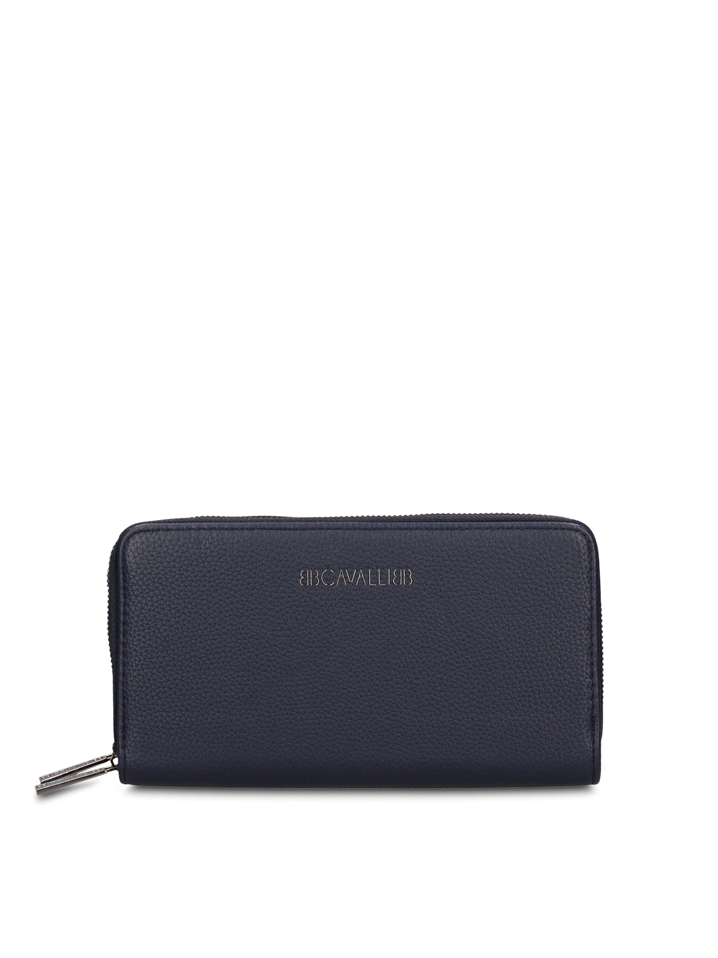 Portamonete 'Portafoglio donna con zip B Cavalli poliuretano compatto' di B. Cavalli in blu: frontale