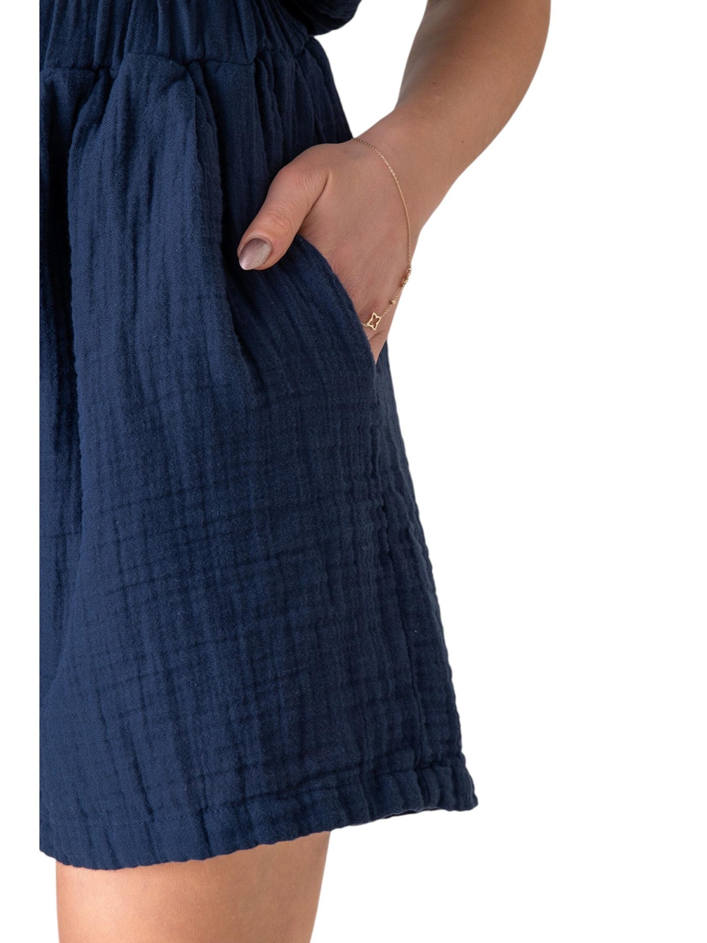 WENOR Wide leg Broek 'NOOR' in Blauw