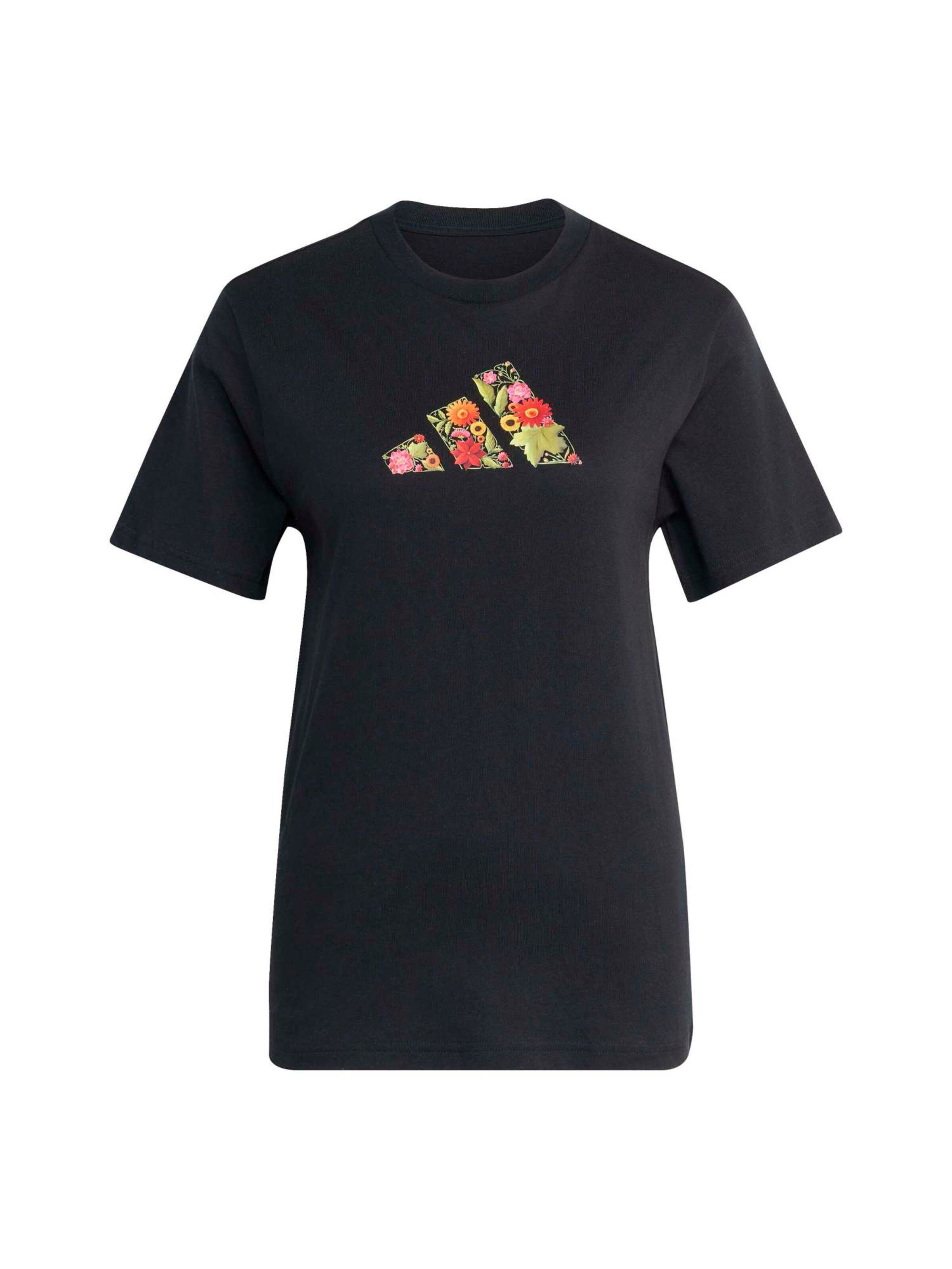 T-shirt fonctionnel 'FLORAL' ADIDAS SPORTSWEAR en noir : devant