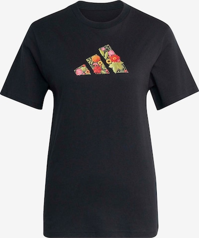 ADIDAS SPORTSWEAR Tehnička sportska majica 'FLORAL' veličine XS u svijetlozelena / narančasta / roza / crna, Pregled proizvoda