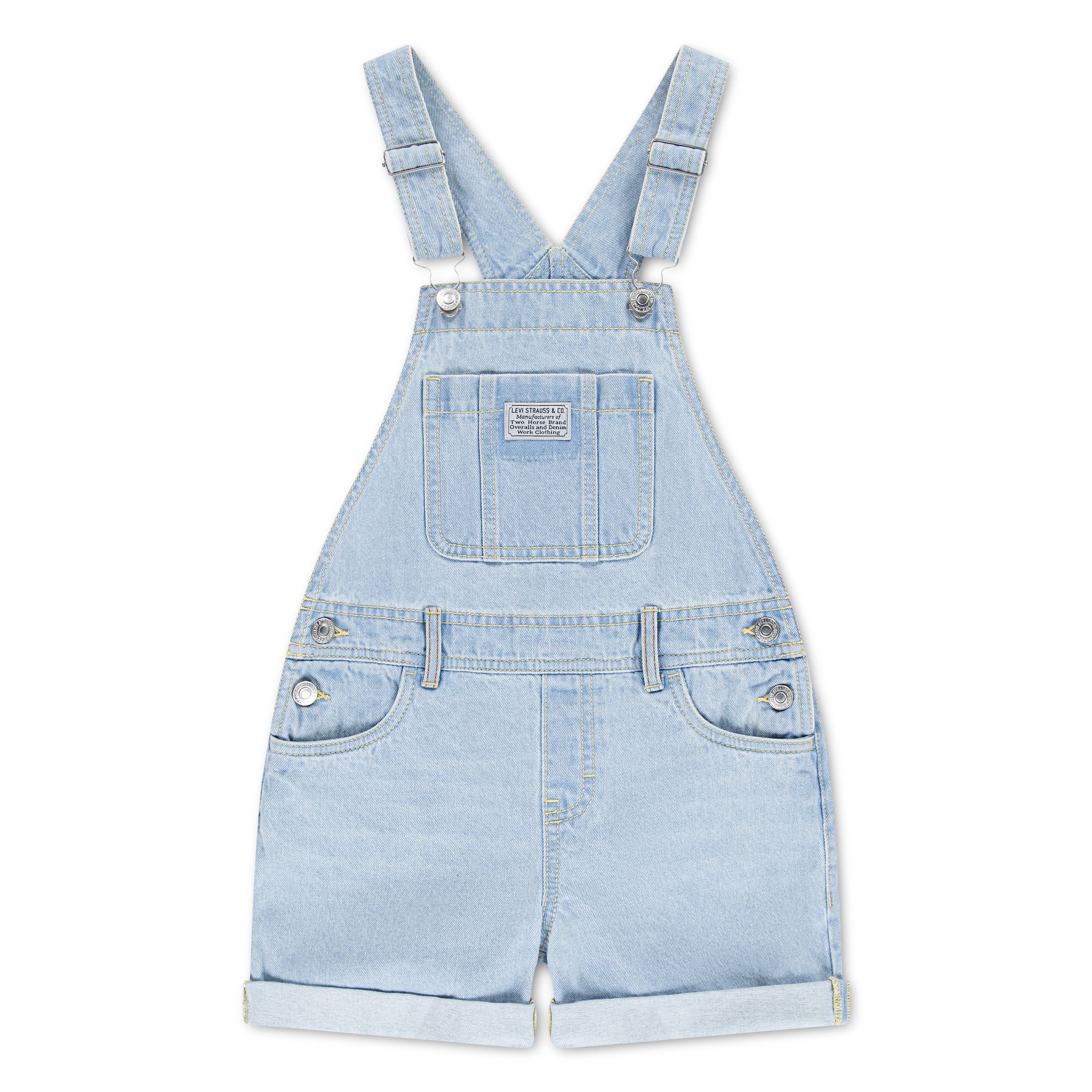 Levi's Kids Latzshorts 'Classic' in hellblau, Produktansicht
