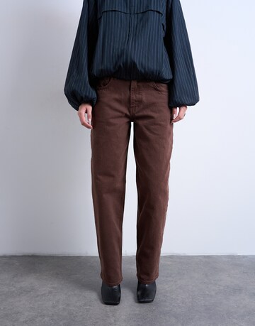 TOPSHOP Baggy Džínsy 'LOWRIE' - Hnedá: predná strana