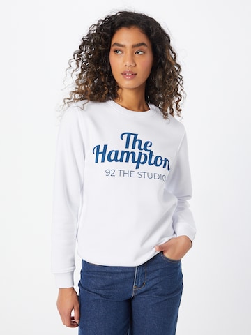 92 The Studio Sweatshirt 'The Hamptons' in Wit: voorkant