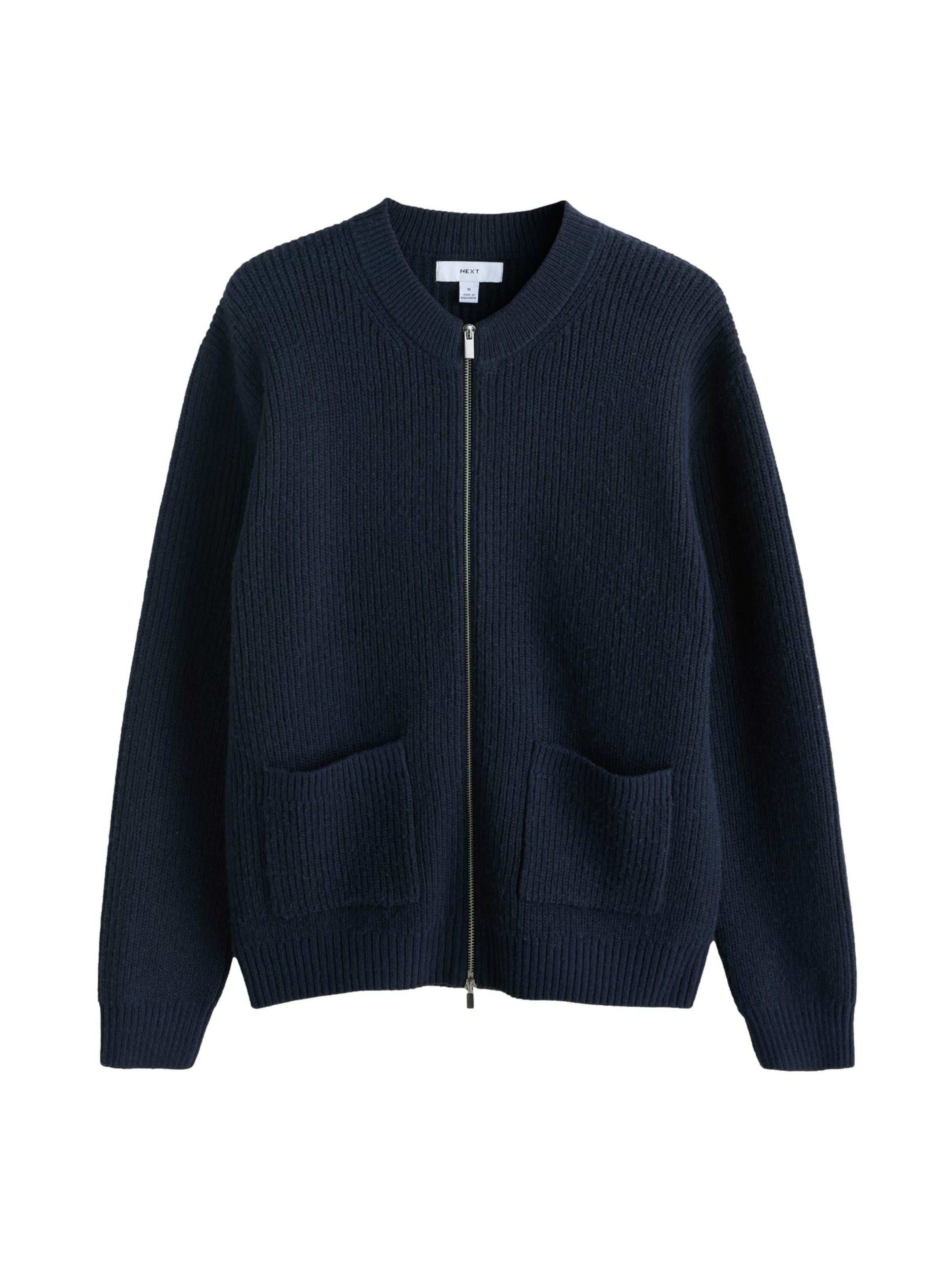 Next Knit Cardigan in Blue: front