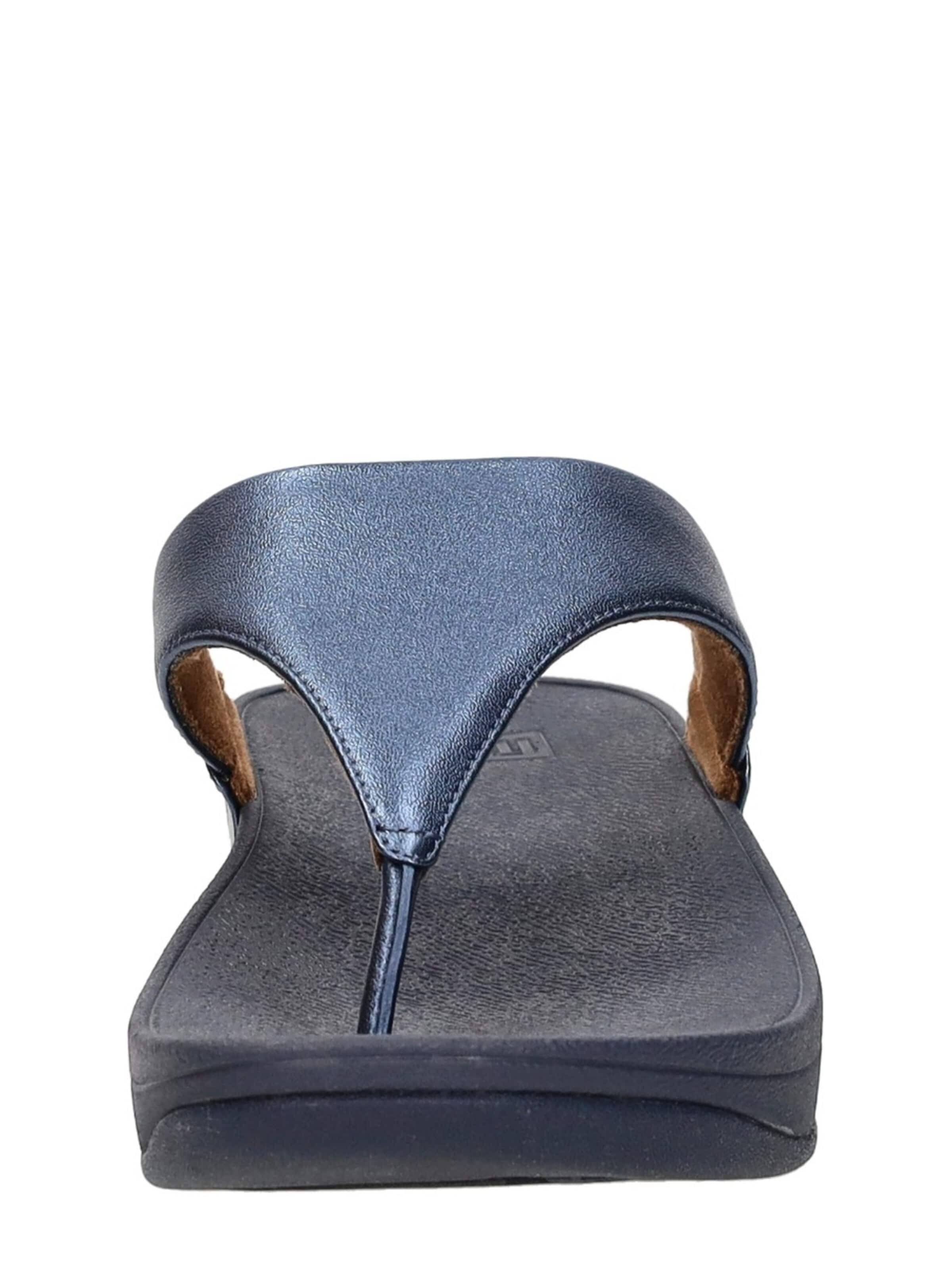 FitFlop Teenslipper 'Lulu Leather Toe-Post' in Blauw