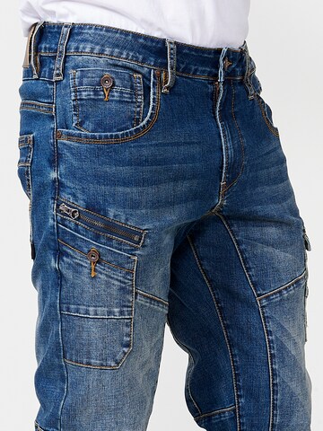 Regular Jeans cargo KOROSHI en bleu