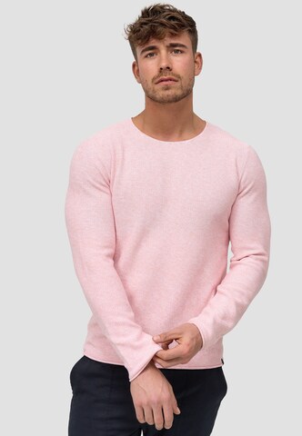 INDICODE JEANS Pullover 'Loakim' in Pink: predná strana