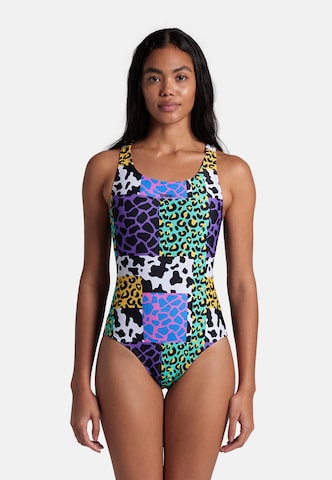 Maillot de bain sport 'ANIMALIER' ARENA en mélange de couleurs : devant