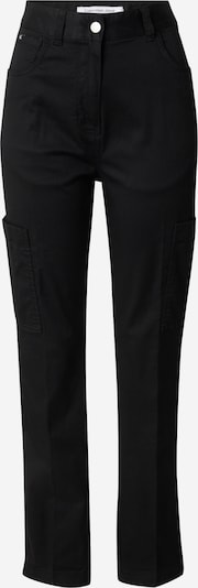 Calvin Klein Jeans Pantalon cargo en noir / blanc, Vue avec produit