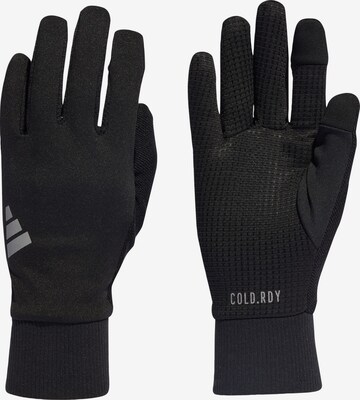 ADIDAS PERFORMANCE Athletic Gloves in Black: front