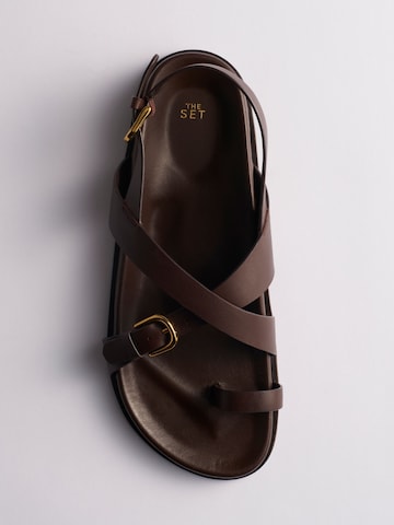 The Set Sandale in Braun