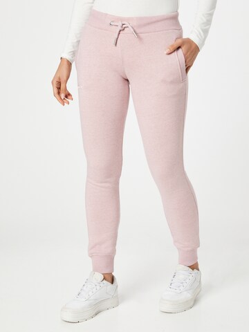 Tapered Pantaloni di Superdry in rosa: frontale