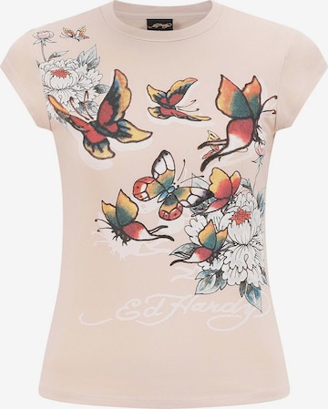 Ed HardyMajica 'Schmetterling Blumen' - bež boja: prednji dio