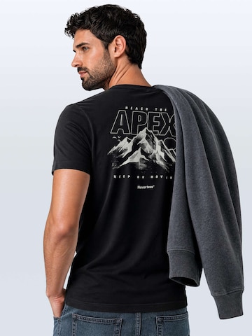 Neverless Shirt 'Apex mountain' in Black