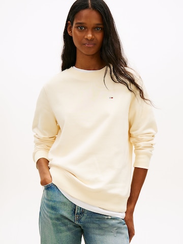 Tommy Jeans Sweatshirt in Geel: voorkant