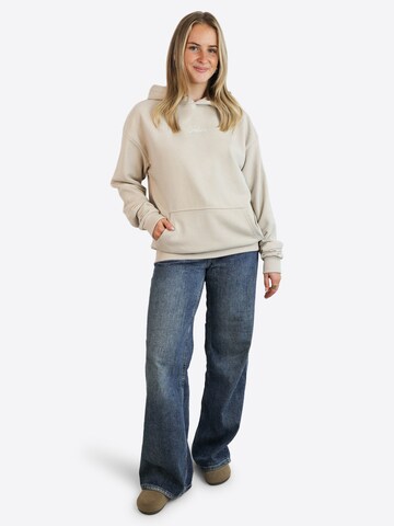 TATES Oversized Sweater 'Kuscheliger Light Hoodie' in Beige