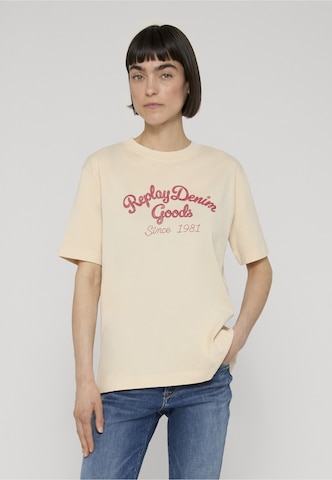 REPLAY T-Shirt in Beige: Vorderseite