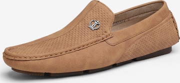 Mocassino 'Bruno Marc Herren Klassische Mokassins Flache Slipper Slip on Penny Loafer Weich Comfort Schuhs' di Bruno Marc in beige: frontale