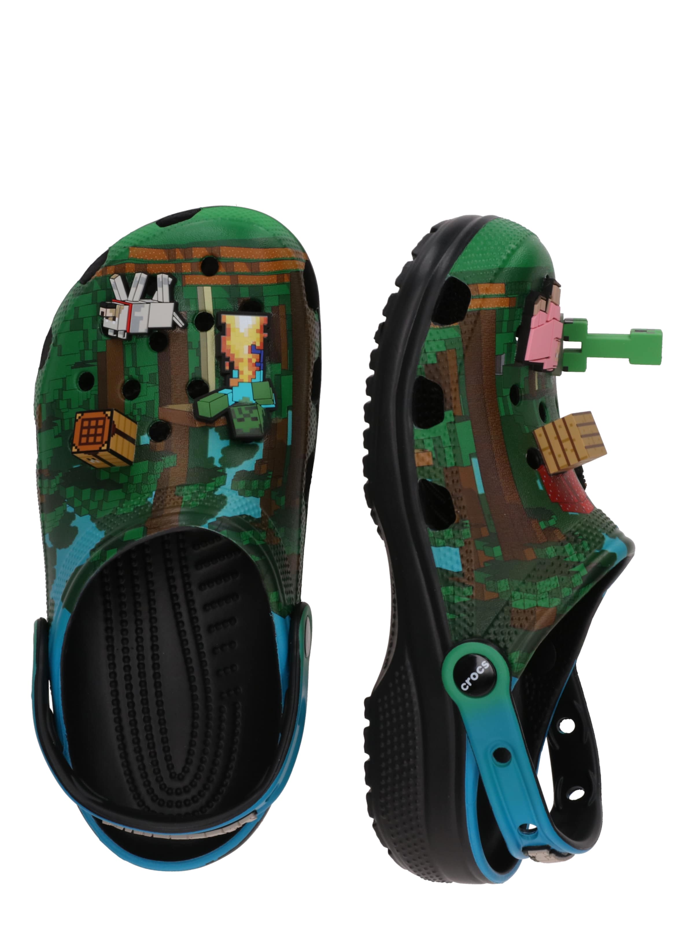Calzatura aperta 'Minecraft' di Crocs in verde