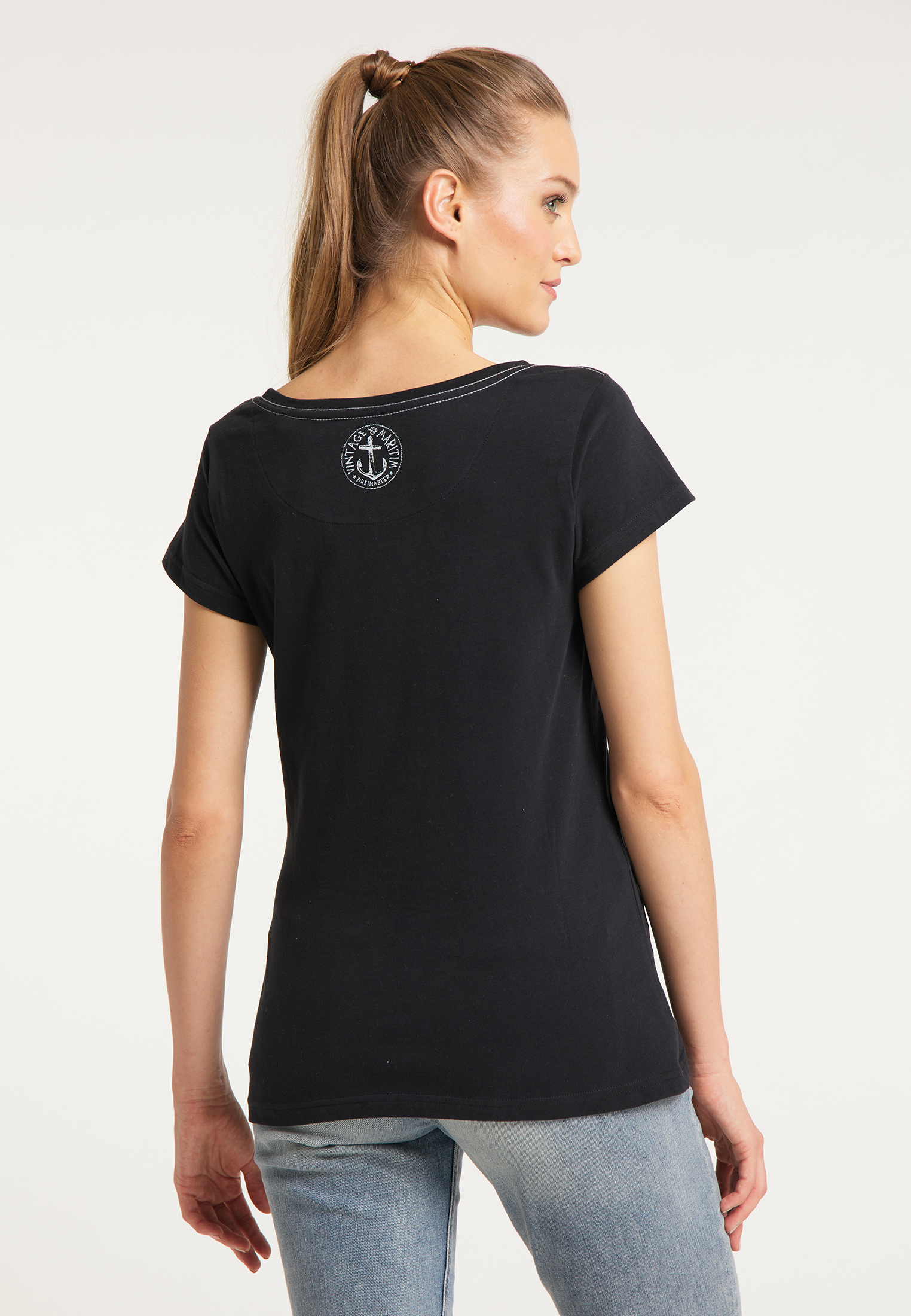 DreiMaster Vintage T-Shirt in Schwarz 