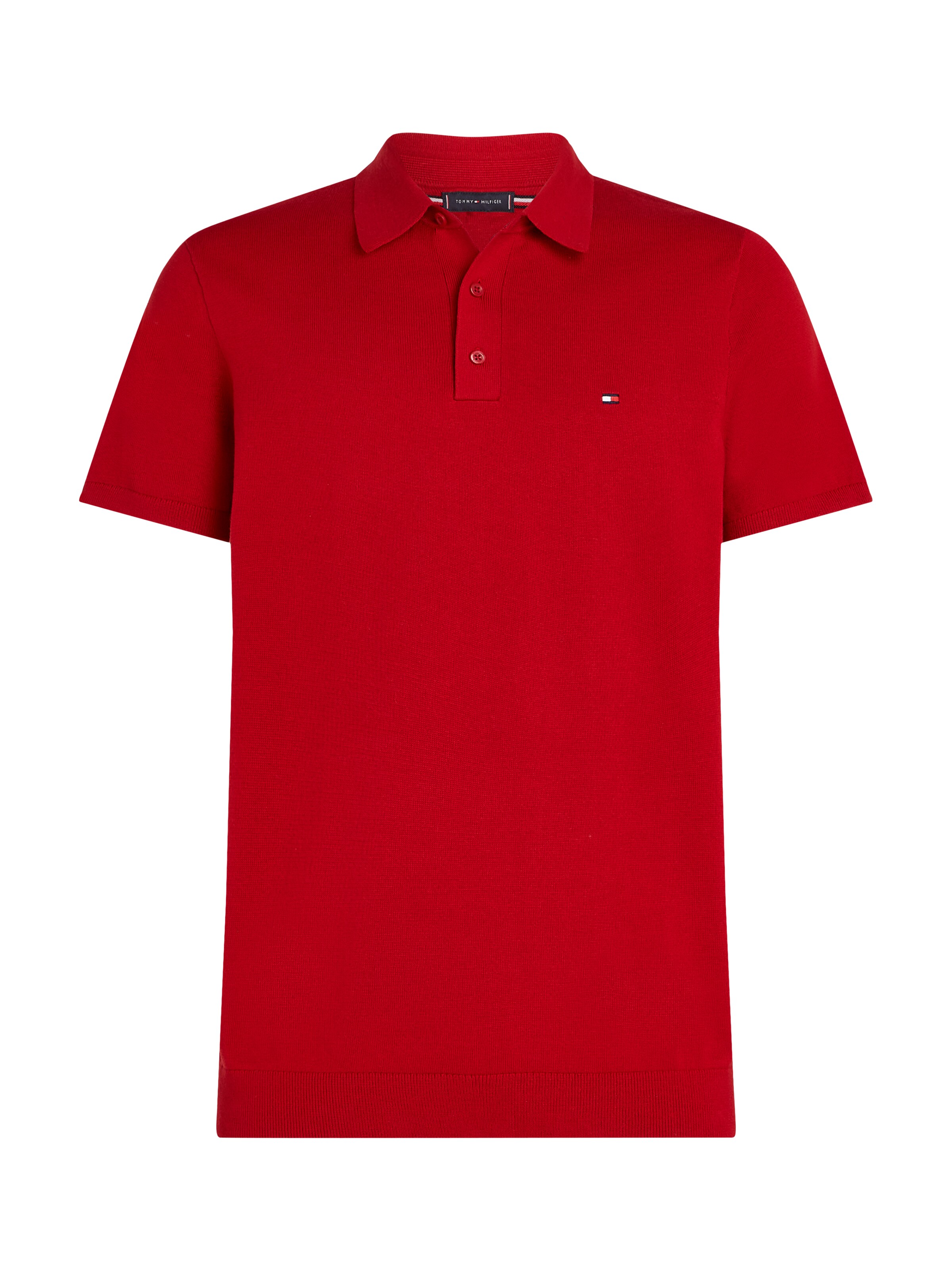 TOMMY HILFIGER Pulover 'ESSENTIAL' | rdeča barva: sprednja stran