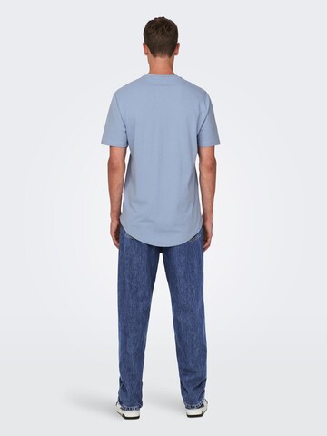 Regular fit Maglietta 'Matt' di Only & Sons in blu