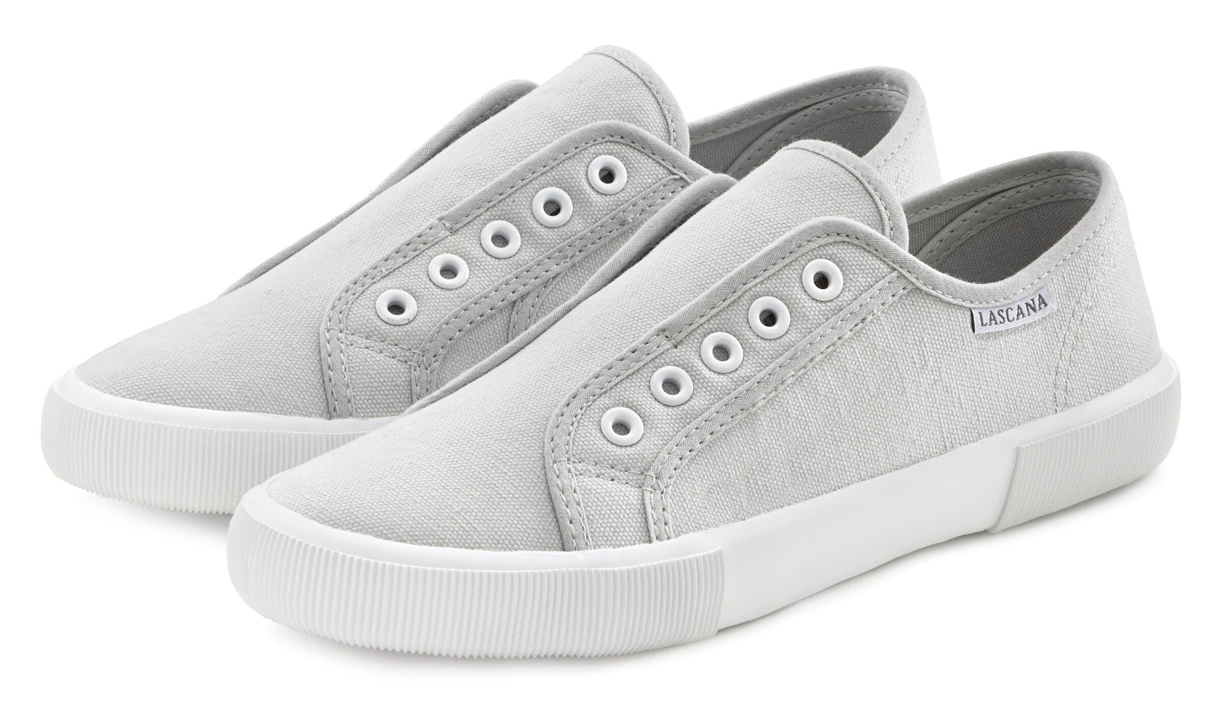 LASCANA Slip-Ons in Grey