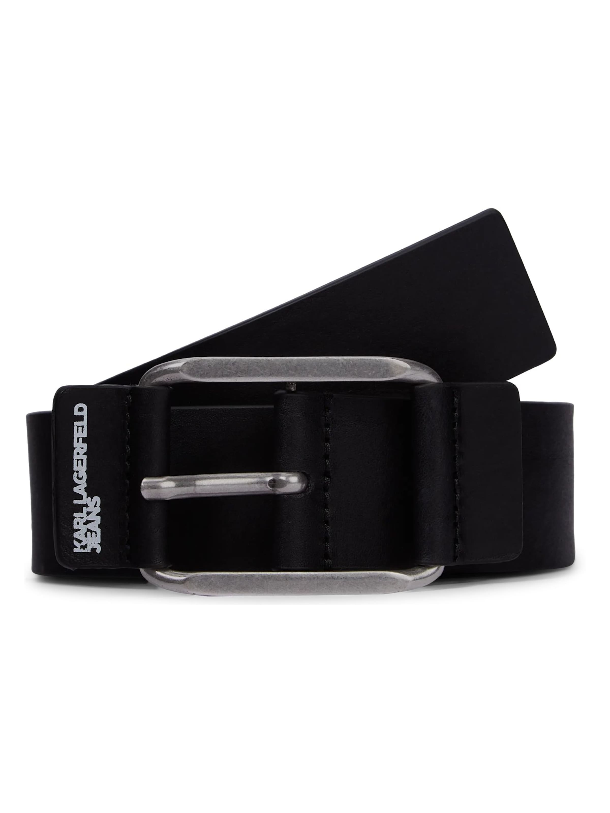 KARL LAGERFELD JEANS - Cinturón en negro: frente