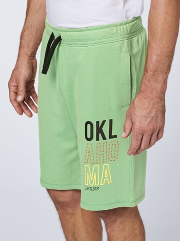 Oklahoma Jeans Regular Bermuda Shorts ' aus Baumwollmix ' in Grün