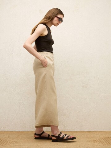 MANUKA Wide Leg Hose in Beige