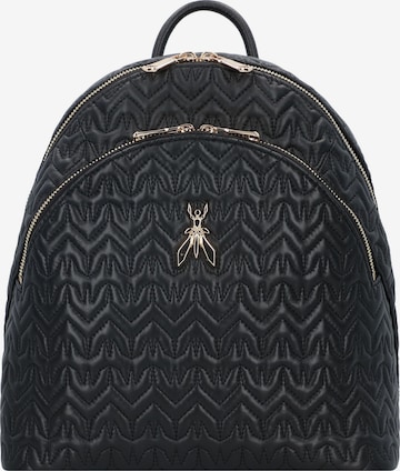 PATRIZIA PEPE Rucksack 'Fly Monogram Matelassè' in Schwarz: predná strana