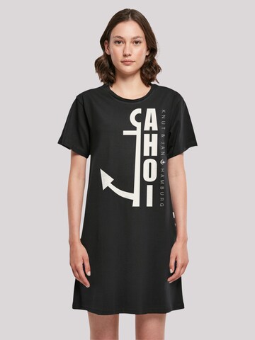 F4NT4STIC Kleid 'Ahoi Anker Knut & Jan Hamburg' in Schwarz: Vorderseite