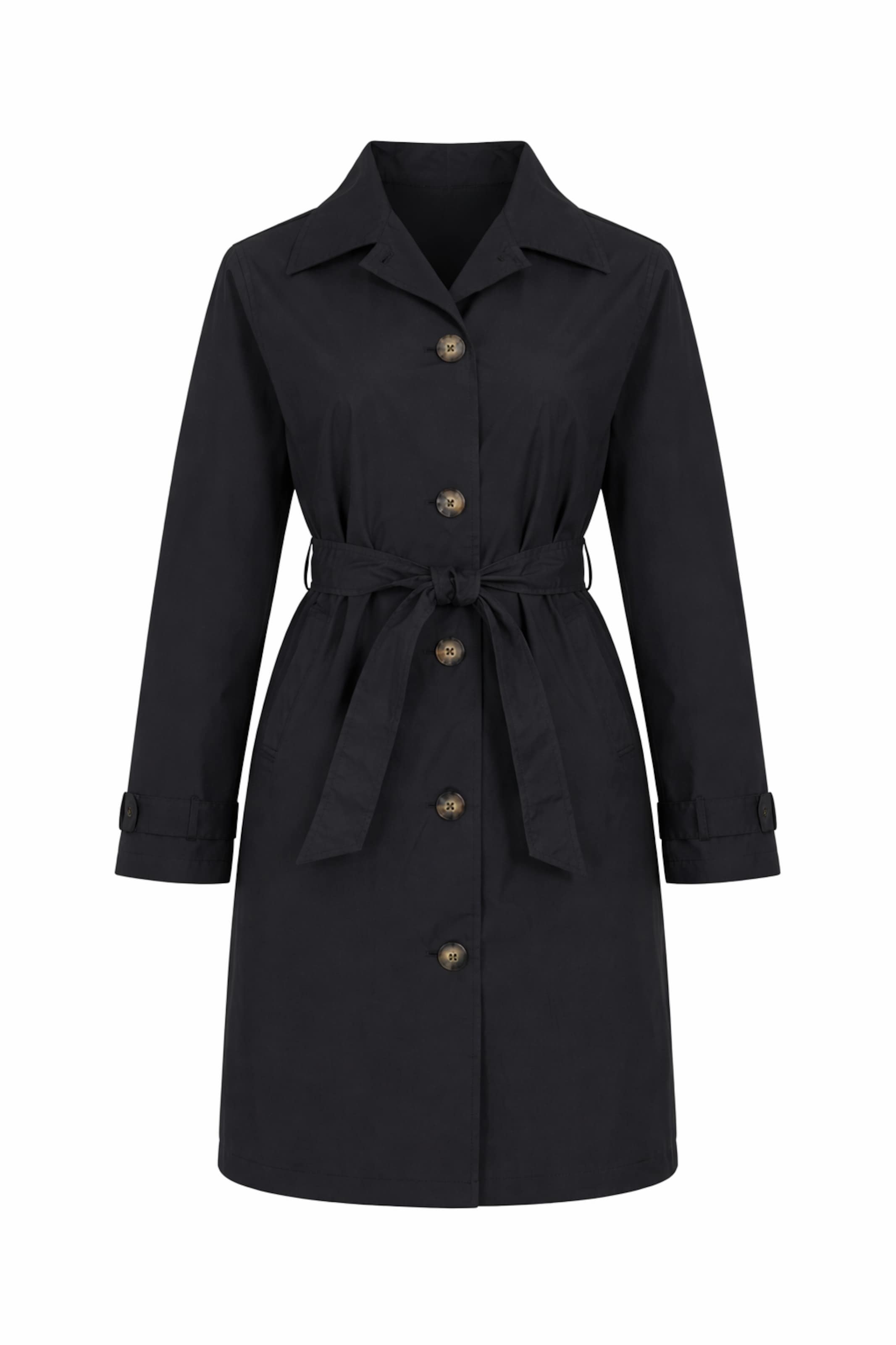 Cappotto di mezza stagione di BRAVE SOUL in nero: frontale