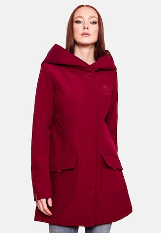 MARIKOO Raincoat 'Mayleen' in Red: front