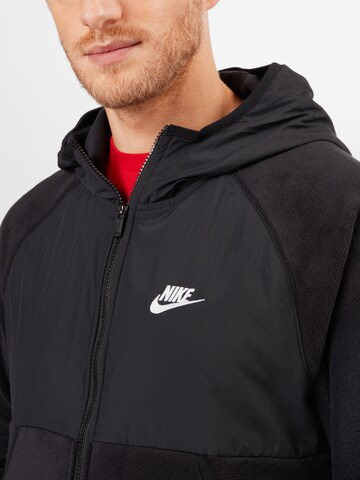 Nike Sportswear Regular fit Fleece jacket in Black