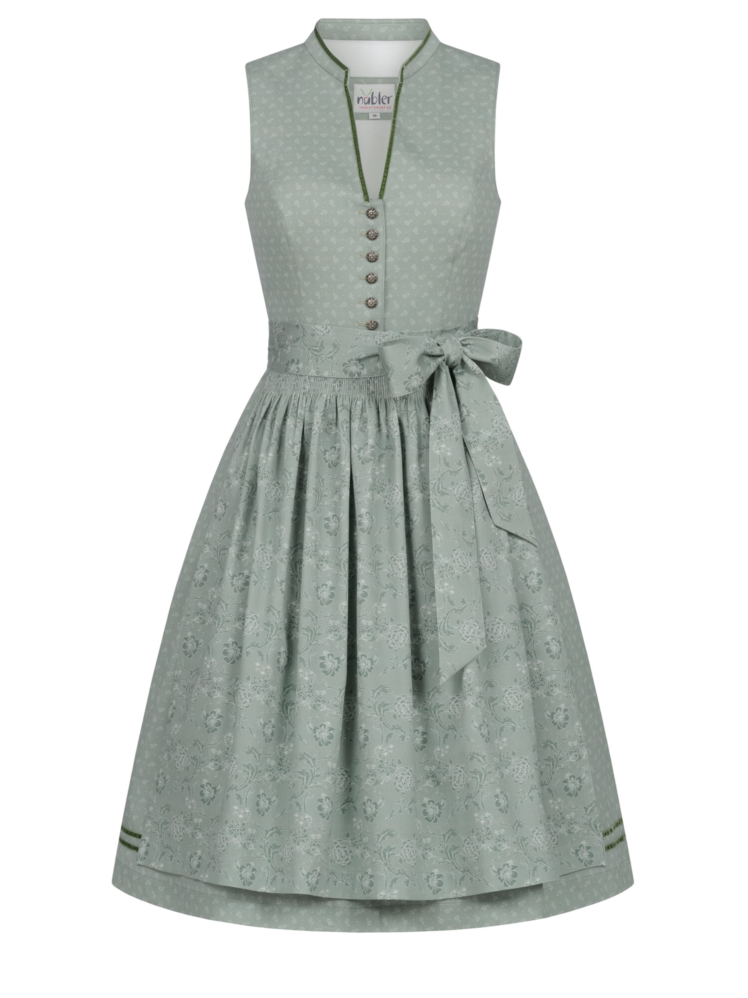 Trachtenhof Nübler Dirndl 'Dirndl midi Gabriela'‌‌‌‌‌‌ in Grün: Vorderseite