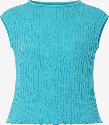 Süel knitwear Knitted top 'Wrinkled Texture' in Blue: front