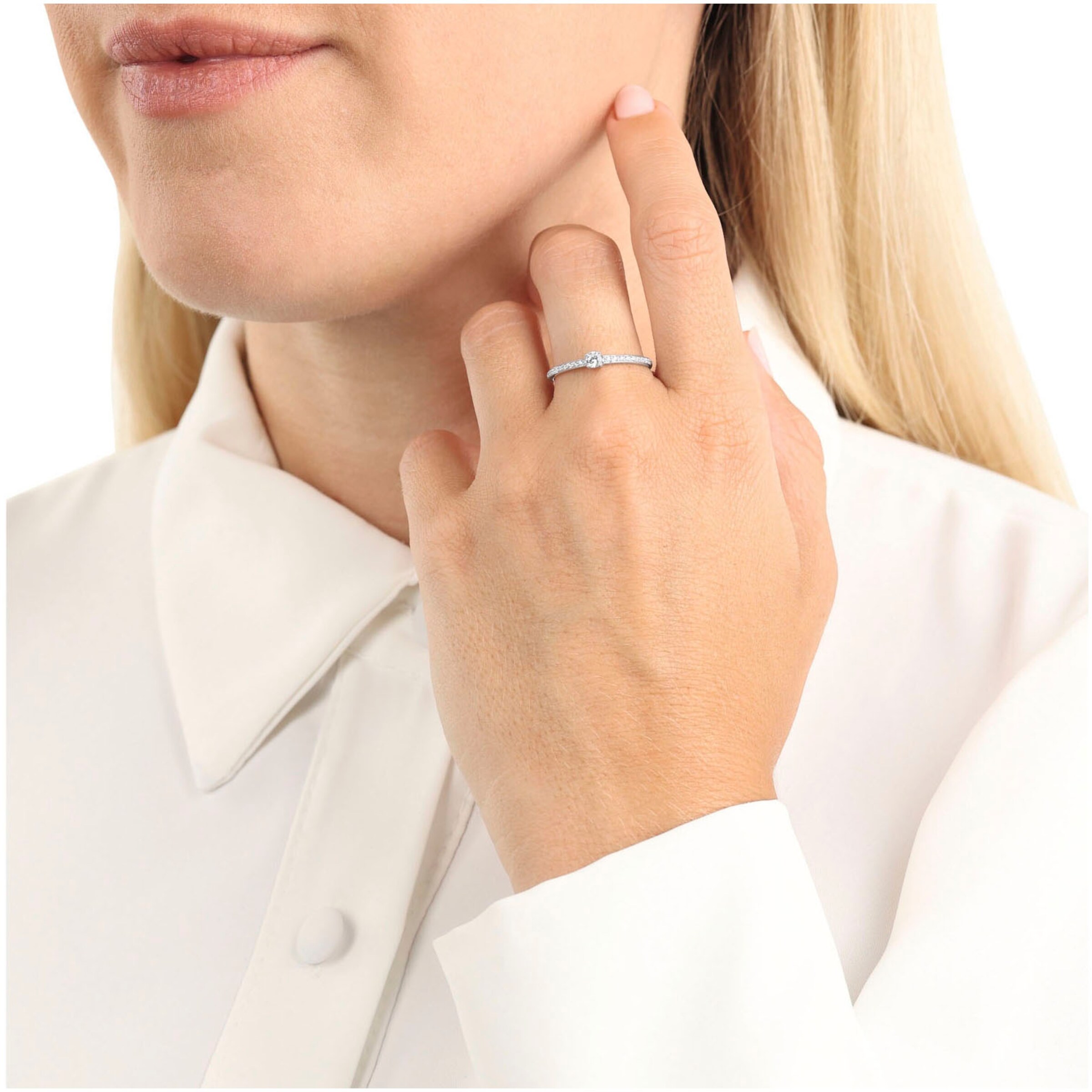 AMOR Ring in Silber: Vorderseite