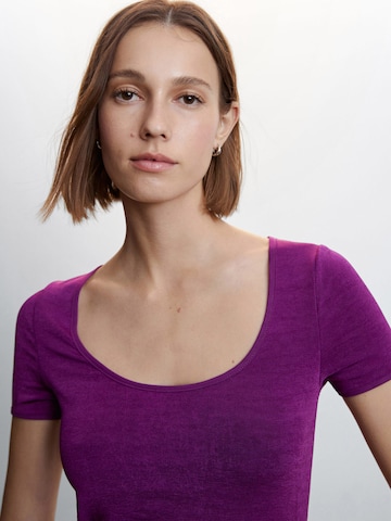MANGO Shirt in Purple