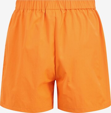 VILA Regular Pleat-Front Pants 'Katan' in Orange